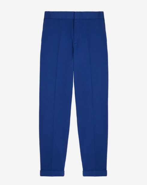 Pantalon taille élastique bleu