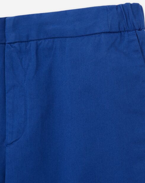 Pantalon taille élastique bleu