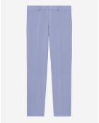 Pantalon de Costume 100% Laine fil à fil bleu