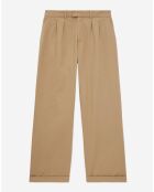 Pantalon taille basse camel