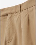 Pantalon taille basse camel