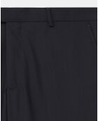 Pantalon de Costume 100% Laine Prince de Galles bleu marine
