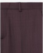Pantalon de Costume en Laine à carreaux rouge
