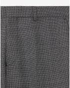 Pantalon de Costume 100% Laine à micro motifs noir