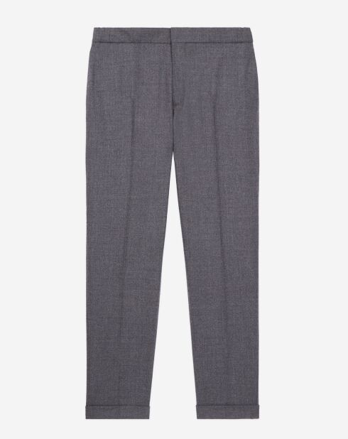 Pantalon en Laine flanelle gris