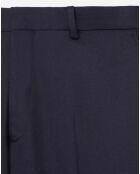 Pantalon de costume en Laine ajusté bleu marine