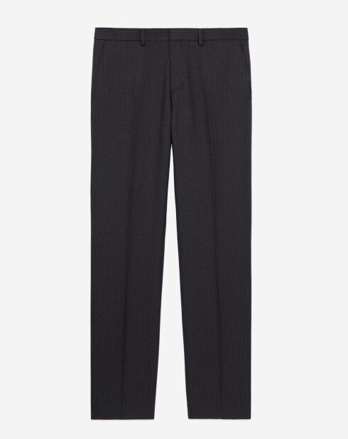 Pantalon de costume à rayures noir