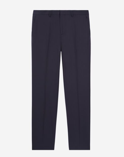 Pantalon de Costume en Laine bleu marine