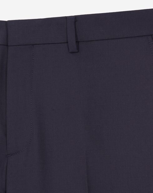 Pantalon de Costume en Laine bleu marine