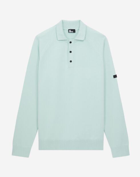 Polo en maille bleu