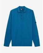 Polo en maille bleu