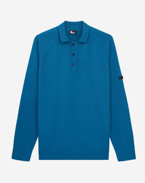 Polo en maille bleu