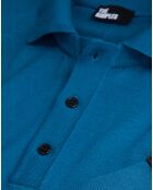 Polo en maille bleu