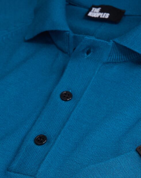 Polo en maille bleu