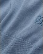 Pull en Laine mérinos bleu