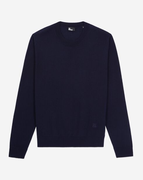 Pull en Laine mérinos bleu marine