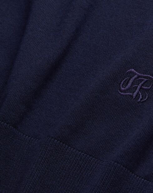 Pull en Laine mérinos bleu marine