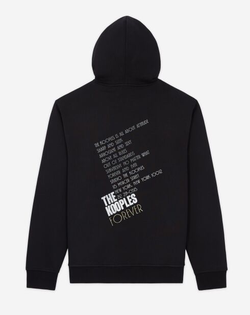 Sweat à capuche sérigraphié tigre noir