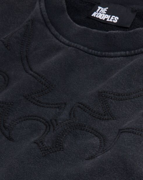 Sweat avec broderie Western noir