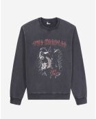 Sweat avec sérigraphie Barking dog noir