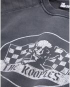 Sweat avec sérigraphie Racing Skull noir