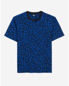 T-Shirt léopard bleu