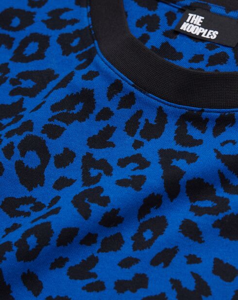 T-Shirt léopard bleu