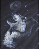 T-Shirt avec sérigraphie Wolf noir
