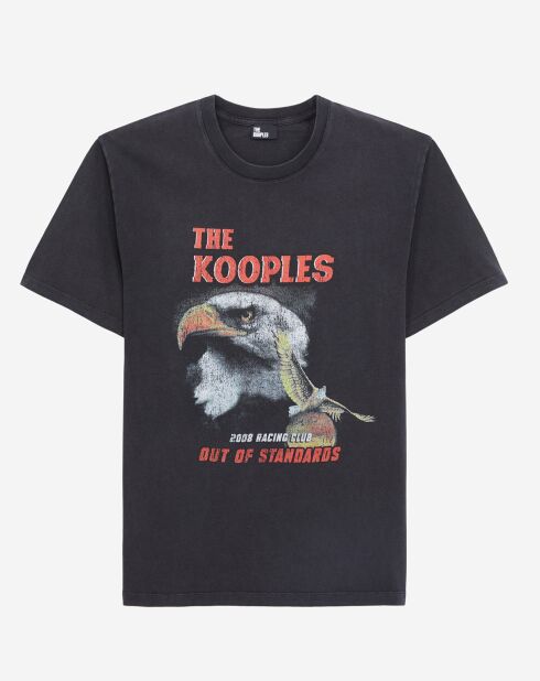 T-Shirt avec sérigraphie Eagle noir