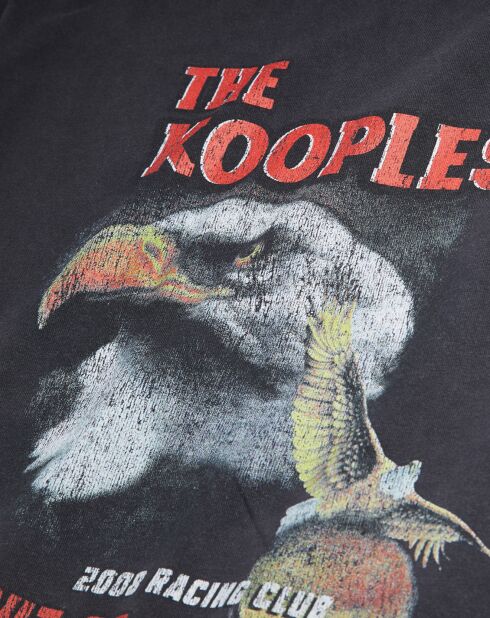 T-Shirt avec sérigraphie Eagle noir