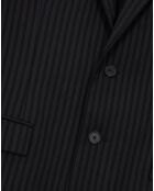 Veste de costume en Laine à rayures noire