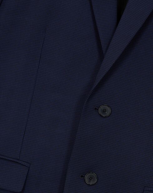 Veste de costume en Laine pied-de-poule bleue