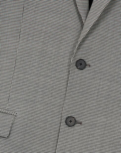 Veste de costume en Laine à motifs grise