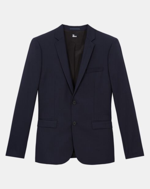 Marineblauw colbert van 100% wol