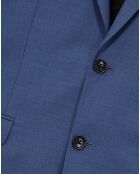 Veste de Costume 100% Laine Texturée bleue