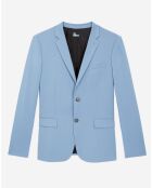 Veste de Costume 100% Laine fil à fil bleue