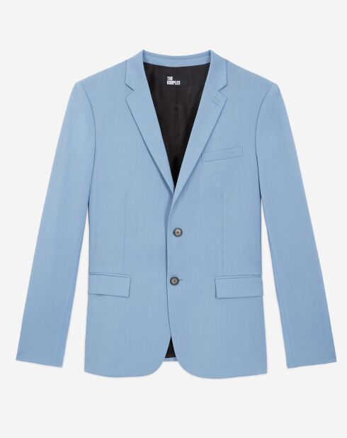 Veste de Costume 100% Laine fil à fil bleue