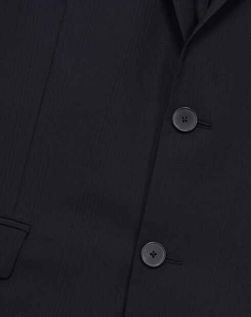Marineblauw colbert van 100% wol Prince Wales
