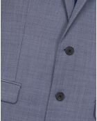 Veste de Costume 100% Laine à carreaux bleue