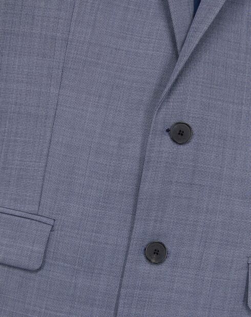 Veste de Costume 100% Laine à carreaux bleue