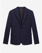 Veste de costume en Laine à rayures bleu marine