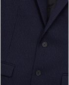 Veste de costume en Laine à rayures bleu marine