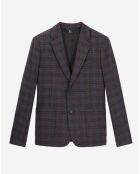 Veste en Laine mélangée à carreaux multicolore