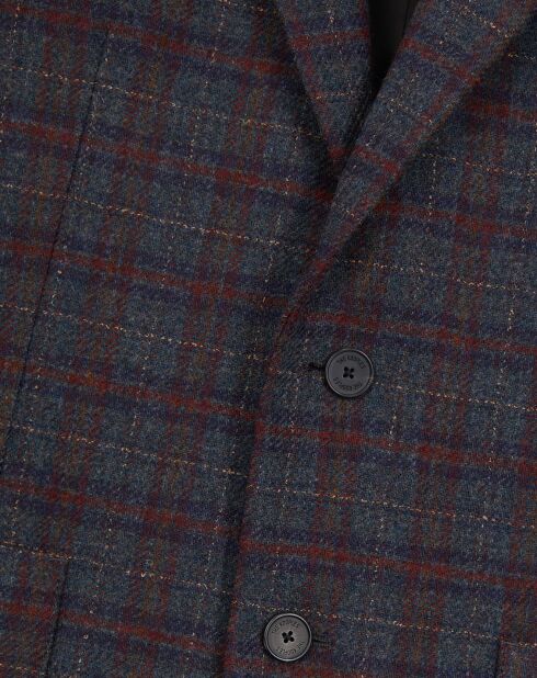 Veste en Laine mélangée à carreaux multicolore