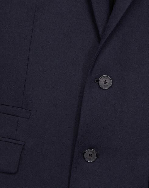 Veste de costume en Laine bleu marine