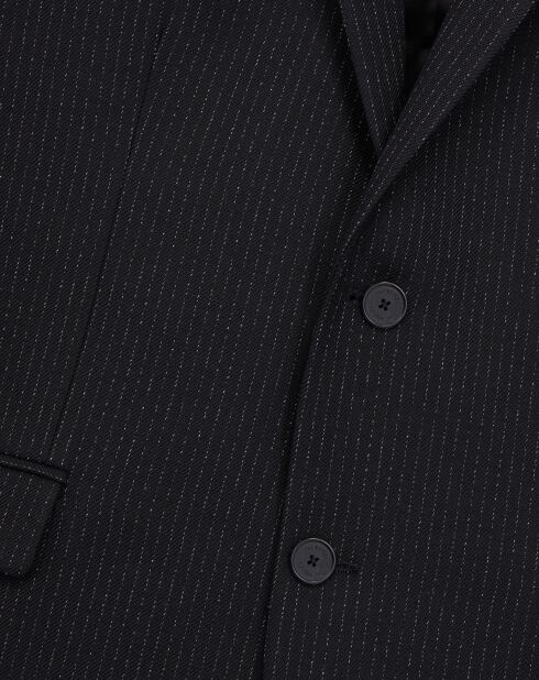 Veste en Laine à rayures tennis noire