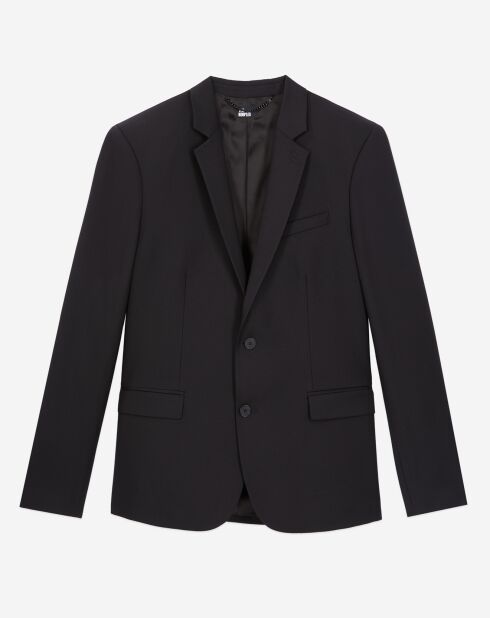 Kostuum van 100% zwart wol