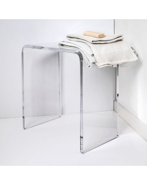 Tabouret Clio transparent - 41x22xH46 cm