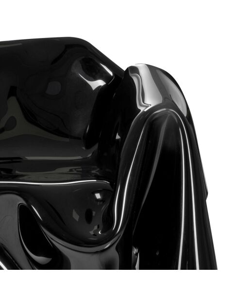 Poltrona nera Drappeggi - 108x103xH45/76 cm