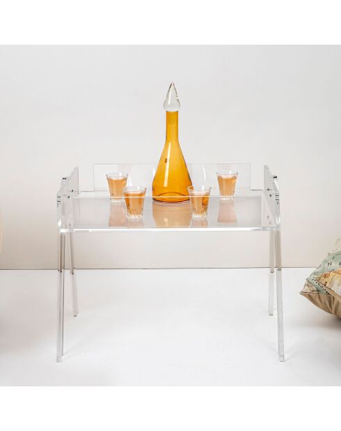 Table d'appoint Tajine transparente - 52x38.5xH40 cm
